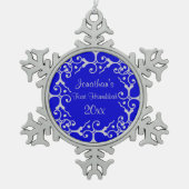 Silver Elegance First Hanukkah Snowflake Ornament (Voorkant)