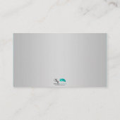 Silver Elegance Peacock Wedding Place Card Plaatskaartje (Achterkant)