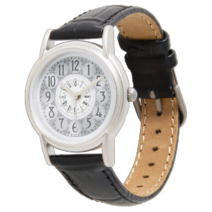 Silver elegant Art Deco numerals unisex Horloge