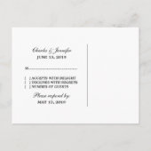 Silver Elegant Dragons Response Briefkaart (Achterkant)