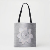 Silver Elegant Lotus OM Canvas tas (Voorkant)
