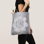 Silver Elegant Lotus OM Canvas tas (Dichtbij)