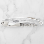 Silver Elegant Peacock Corkschroef Kurkentrekker (Voorkant)