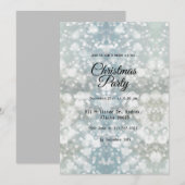 Silver Elegant Simple Moderne Kerstparty IV Kaart (Voorkant / Achterkant)