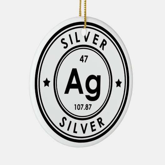 Silver Element keramisch Ornament (Rechts)