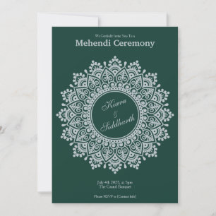  Silver Emerald Mehendi Henna Indian Kaart