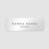 Silver Employee Name Tag (Voorkant)