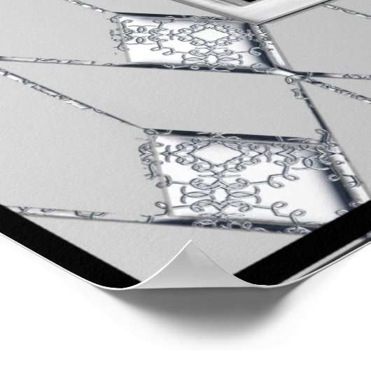 Silver en Black art Deco Poster (Hoek)