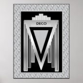 Silver en Black art Deco Poster (Voorkant)
