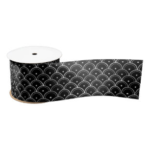 Silver en Black Circles Art Deco Pattern Lint