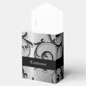 Silver- en Black Curls-patroonavor Bedankdoosjes (Geopend)