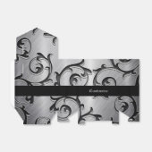 Silver- en Black Curls-patroonavor Bedankdoosjes (Uitgevouwen)