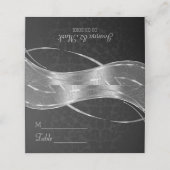 Silver- en Black Damask-patroon (Buitenkant ongevouwen)