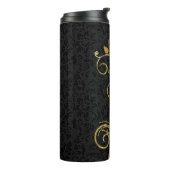 Silver en Black Damask Thermosbeker (Gedraaid links)