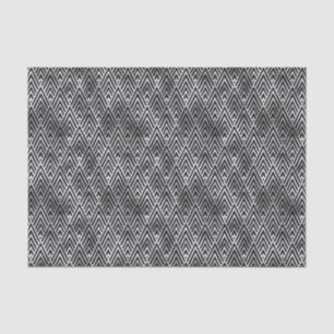 Silver- en Black Diamond Art Deco-patroon Tissuepapier