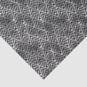 Silver- en Black Diamond Art Deco-patroon Tissuepapier (Detail)