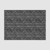 Silver en Black Floral Art Deco Pattern Tissuepapier (Voorkant)