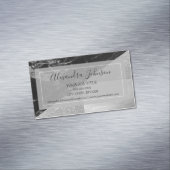 Silver en Black Geometric Magnetisch Visitekaartje (Voorbeeld)
