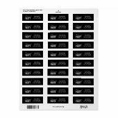 Silver en Black Pensioen Adresetiketten Etiket (Full Sheet)
