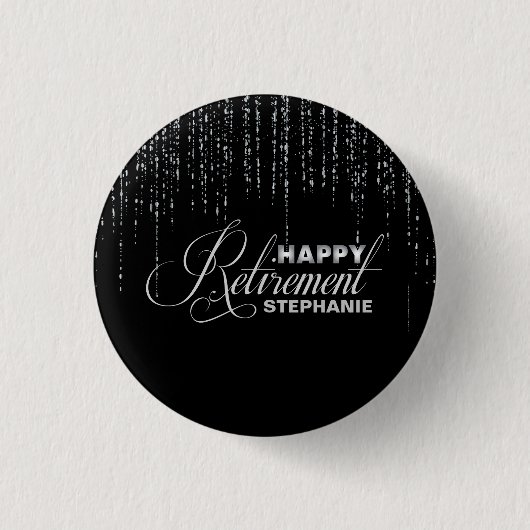 Silver- en Black Retirement Pinback-Button Ronde Button 3,2 Cm (Voorkant)