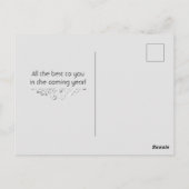 Silver en Black Roaring 20s Style Happy Nieuwjaar Briefkaart (Achterkant)