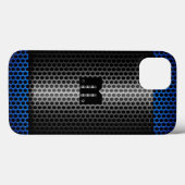 Silver en Blue Roestvrij staalgat Case-Mate iPhone Case (Achterkant (horizontaal))