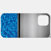 Silver en Blue Water Hoesje-Mate iPhone Case (Achterkant (horizontaal))