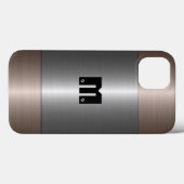 Silver en Bronze Roestvrij staal Metaal Case-Mate iPhone Case (Achterkant (horizontaal))