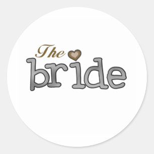 Silver en Gold Bride Ronde Sticker