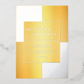 Silver en Gold Classy Luxury Chic Modern Wedding Folie Uitnodiging (Voorkant)