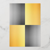Silver en Gold Classy Luxury Chic Modern Wedding Folie Uitnodiging (Achterkant)