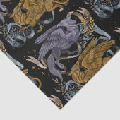 Silver en Gold Griffin Pattern Tissuepapier (Detail)