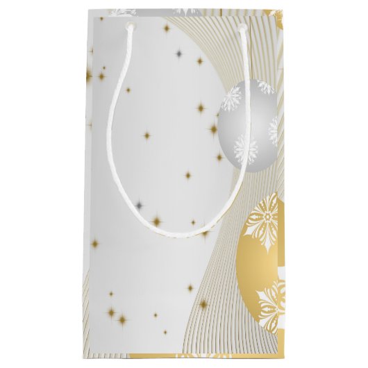 Silver en Gold Kerstmis Klein Cadeauzakje (Voorkant)