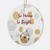 Silver en Gold Merry Keramisch Ornament (Links)
