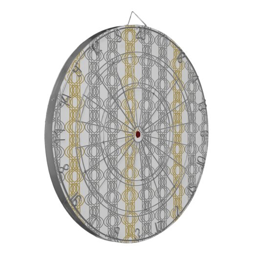 Silver en Gold Pattern Dartbord (Voorkant Links)