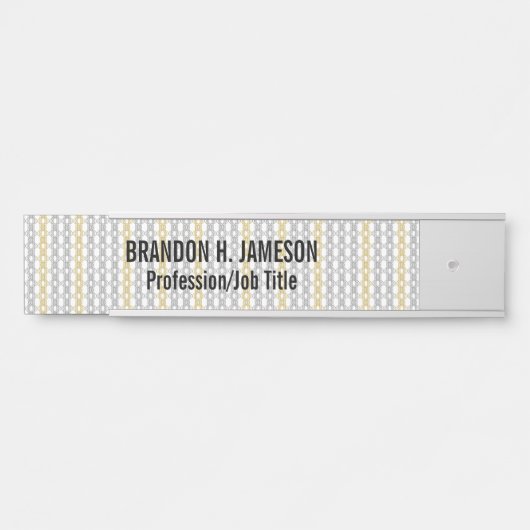 Silver en Gold Pattern Deurbordje (Voorkant)