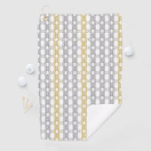 Silver en Gold Pattern Golfhanddoek (Insitu)