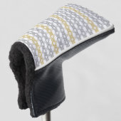 Silver en Gold Pattern Golfheadcover (3/4 voorkant)