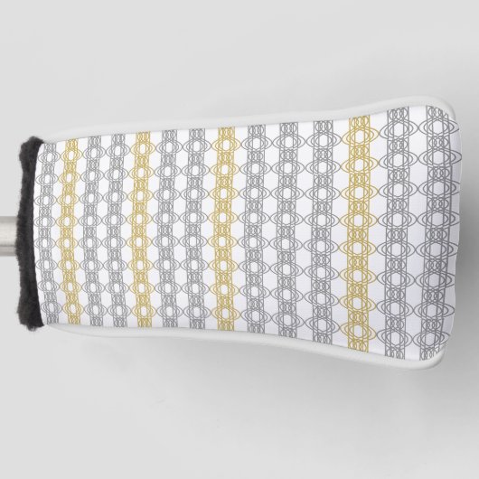 Silver en Gold Pattern Golfheadcover (Voorkant)