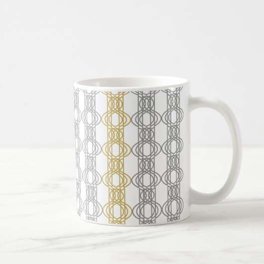 Silver en Gold Pattern Koffiemok (Rechts)