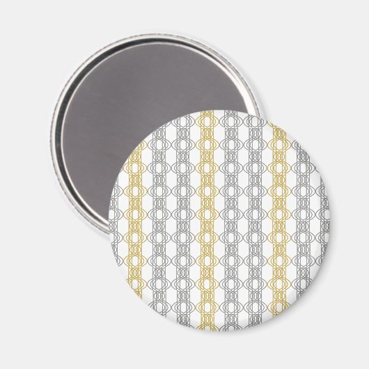 Silver en Gold Pattern Magneet (Voorkant / Achterkant)