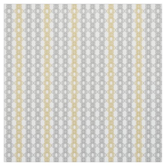 Silver en Gold Pattern Stof (Swatch)