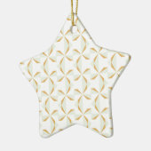 Silver en Gold Pinwheels Keramisch Ornament (Links)