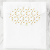 Silver en Gold Pinwheels Ovale Sticker (Tas)