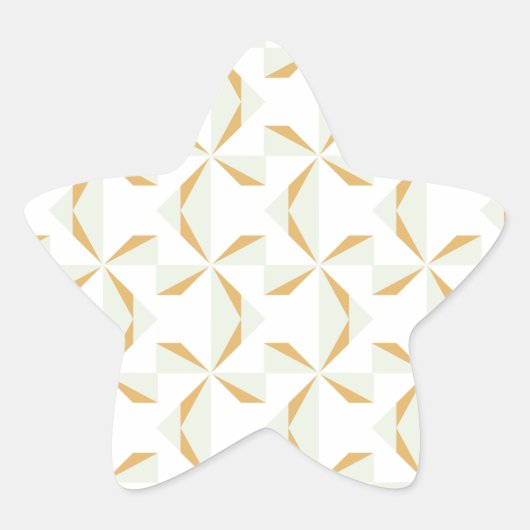 Silver en Gold Pinwheels Ster Sticker (Voorkant)