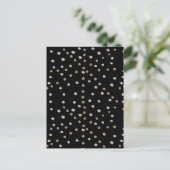 Silver- en Gold Polka Dots Briefkaart (Staand voorkant)