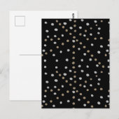 Silver- en Gold Polka Dots Briefkaart (Voorkant / Achterkant)