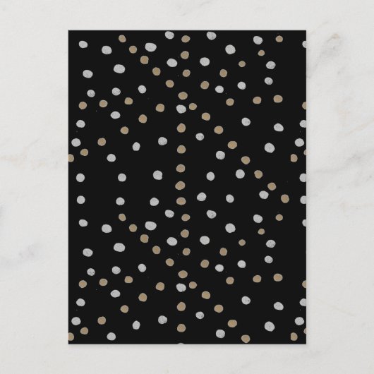 Silver- en Gold Polka Dots Briefkaart (Voorkant)