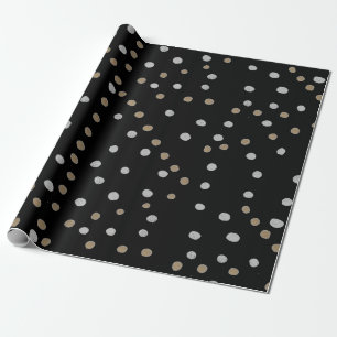 Silver- en Gold Polka Dots Cadeaupapier