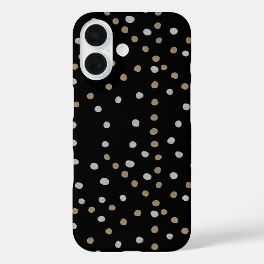 Silver- en Gold Polka Dots Case-Mate iPhone Case (Achterkant)